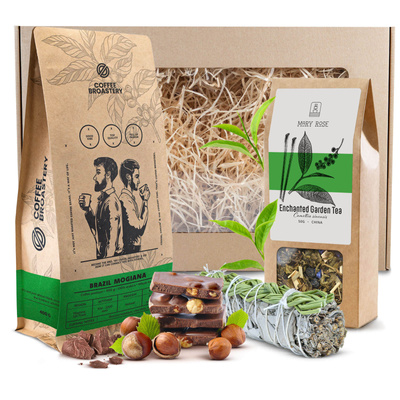 Geschenkset Koffie Coffee Broastery + Thee + Witte Salie Wierook