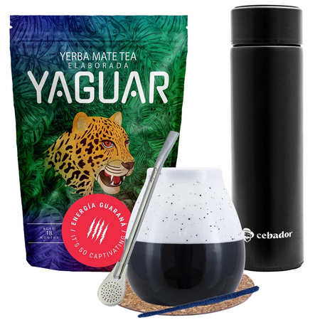 Yerba Mate Yaguar Energia 500g set + Thermosfles