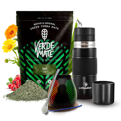 Yerba Mate Set Verde Mate IPA 500g 0,5kg Yerbomos + Kalebas + Bombilla