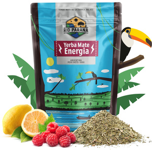 Yerba Mate Set Rio Parana Energia 500g 0,5kg Yerbomos + Kalebas + Bombilla