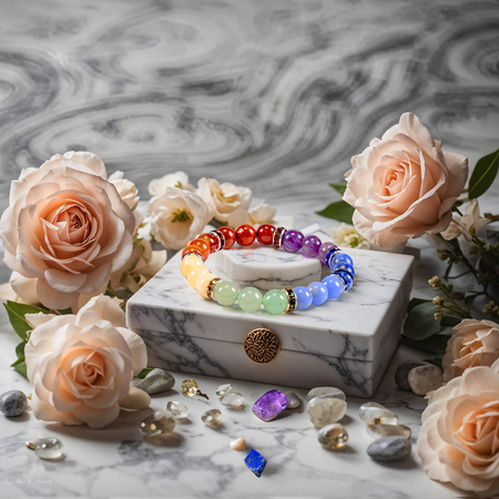 Armband "Zeven Chakra's" – stenen