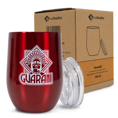 TermoLid – thermobeker voor yerba mate met deksel – Guarani (rood) – 350 ml