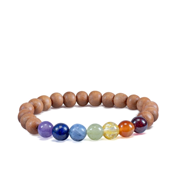 Armband "Zeven Chakra's" – stenen en kadam