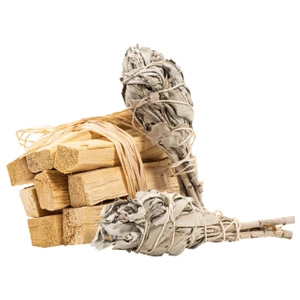 2 x Witte salie bundel + Palo Santo 100g set