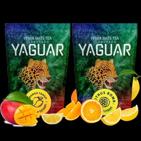 Yerba Mate Yaguar fruitig Citrus Mango 2x500g 1kg