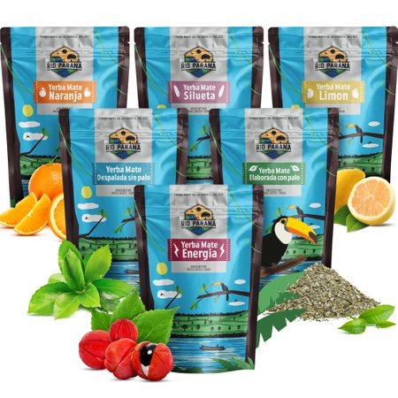 Set Yerba Mate Rio Parana verschillende soorten 6x500g