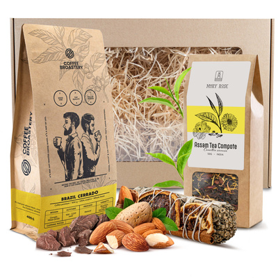 Geschenkset Koffie Coffee Broastery + Thee + Witte Salie Wierook