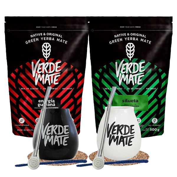 Yerba Verde Mate Set Silueta 500g + Energia 500g