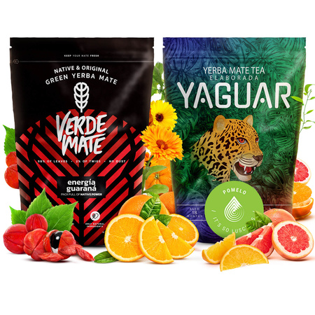 Yerba Mate Set: Verde Mate + Yaguar 2x500g 1kg