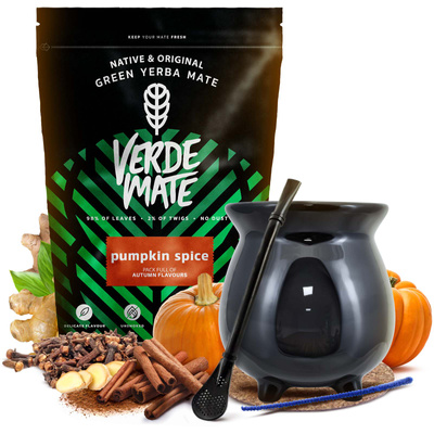 Startset Yerba Mate Verde Mate Pumpkin Spice 400g + Kalebas Caldero Ketel