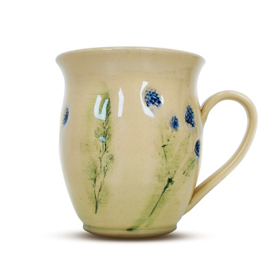 Keramische mok Flora Blue 350 ml – Crater-serie