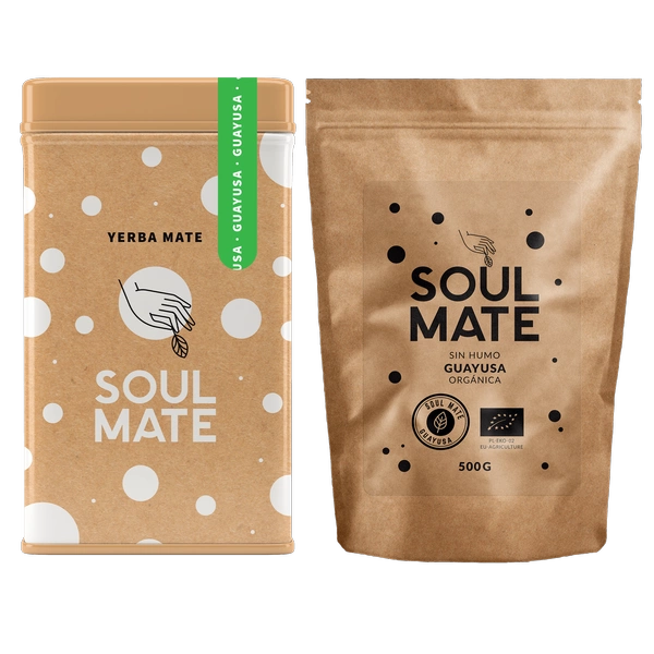 Yerbera Yerba Mate Soul Mate Guayusa 2x500g