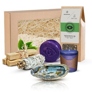 Geschenkset voor Derde Oogchakra (Ajna): chakrathee + wierook + kaars