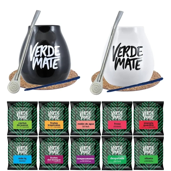 Set voor paren Yerba Mate Gourd Bombilla 10x50