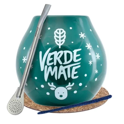 Yerba Mate winterset Verde Mate kalebas + bombilla