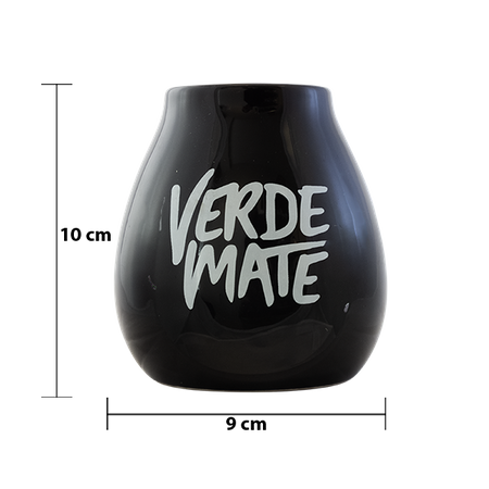 Kalebas keramiek zwart - Verde Mate - 350ml