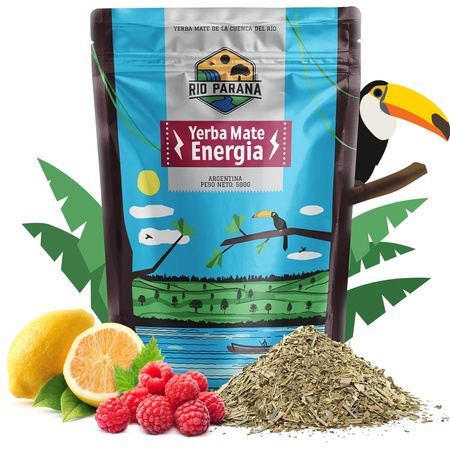 Yerba Mate Rio Parana Set VOOR TWEE Kalebas Bombilla 1000g