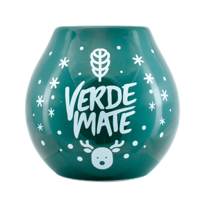 Keramische kalebas met Verde Mate logo - Wintertijd 350ml