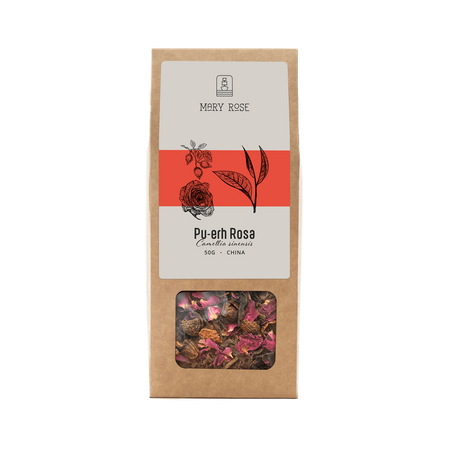 Mary Rose - Pu-erh Rosa Thee - 50g