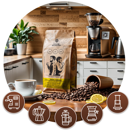 Set Coffee Broastery Brazil Cerrado + Brazil Guaxupe 2x1kg (2kg)