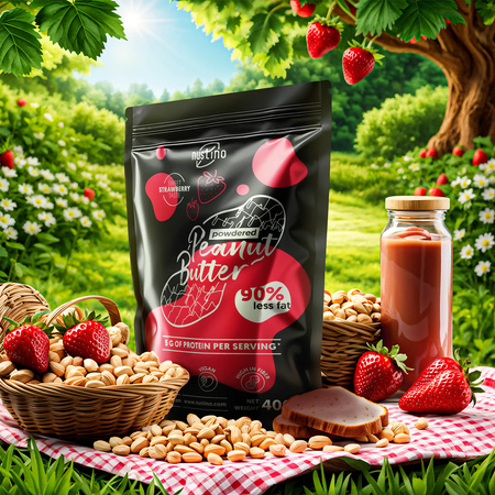 Nustino - Pindakaaspoeder - Strawberry 400g