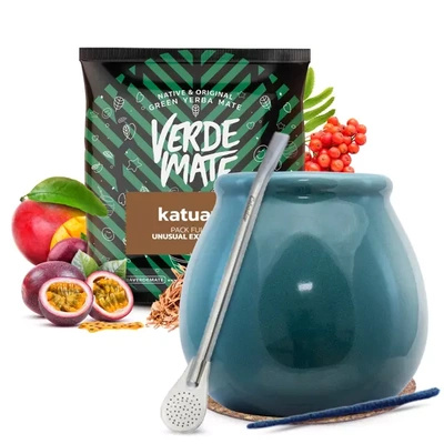 Yerba mate set Verde Mate keramische kalebas bombilla