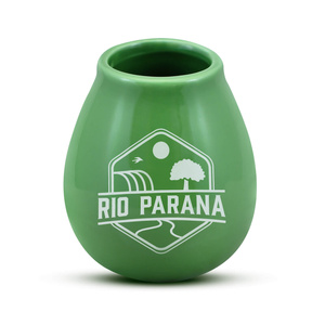 Keramische kalebas met Rio Parana logo (groen) 330 ml