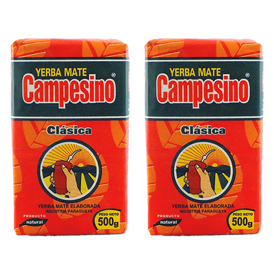 Yerba Mate Set 2x Campesino Classica Elaborada Con Palo 0,5kg