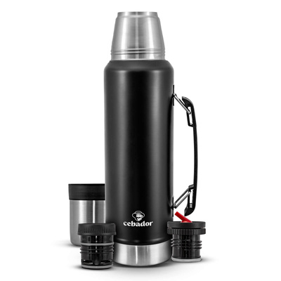 Thermosfles Cebador Largoinox 1,2 L – zwart