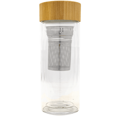 Mate to Go - glazen thermosfles met infuser - 300 ml