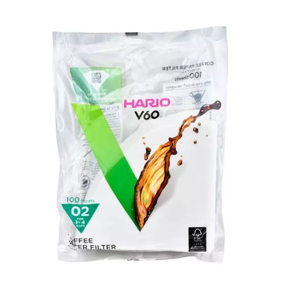 Papieren filters voor Hario V60-02 druppelaar (100 stuks)