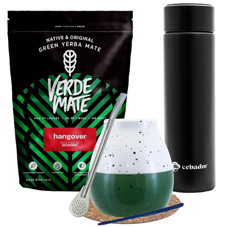 Yerba Verde Mate Hangover set 500g + Thermosfles