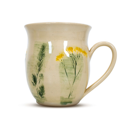 Keramische mok Flora Yellow 350 ml – Crater-serie