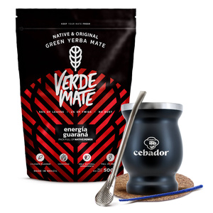 Yerba Mate Set Verde Mate Energia Guarana 500g TermoMate + Bombilla