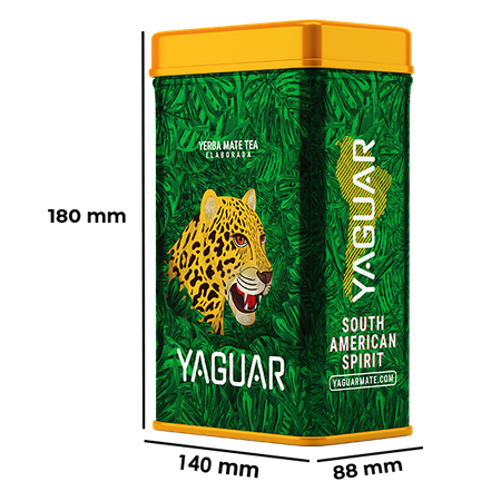 Yerbera - Dispenserend blik + Yaguar Fiesta 0.5 kg