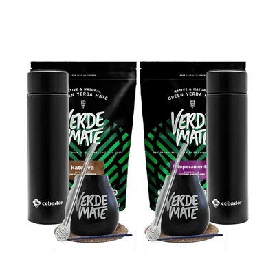 SET VOOR TWEE Yerba Mate Bombilla Thermosfles