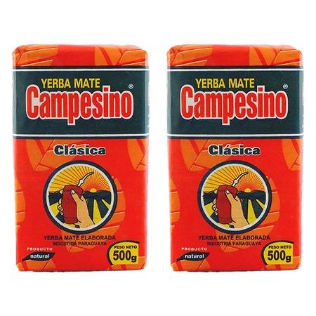Yerba Mate Set 2x Campesino Classica Elaborada Con Palo 0,5kg