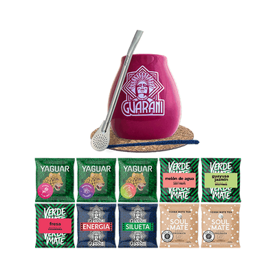 Yerba Mate Set 500g Mate Pompoen Bombilla 10x50g