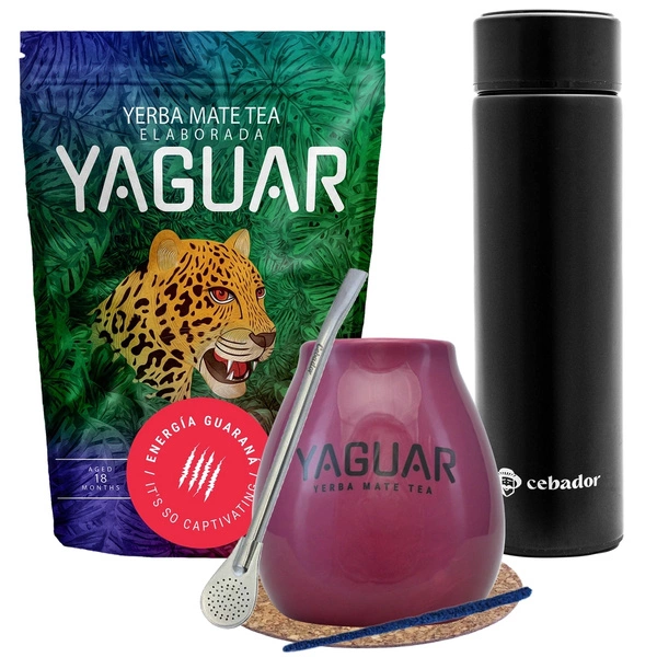 Yerba Mate Yaguar Energia Guarana Thermos Set