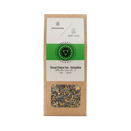 Aromantra x Mary Rose – Keelchakra Thee Vishuddha (kruidenthee) 50 g